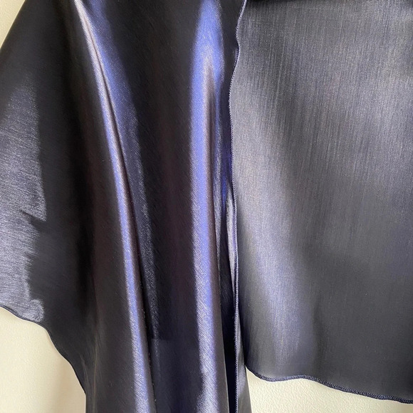 Laura Petites Formal Wedding Shawl in Sheer Navy - NWOT - Picture 8 of 10